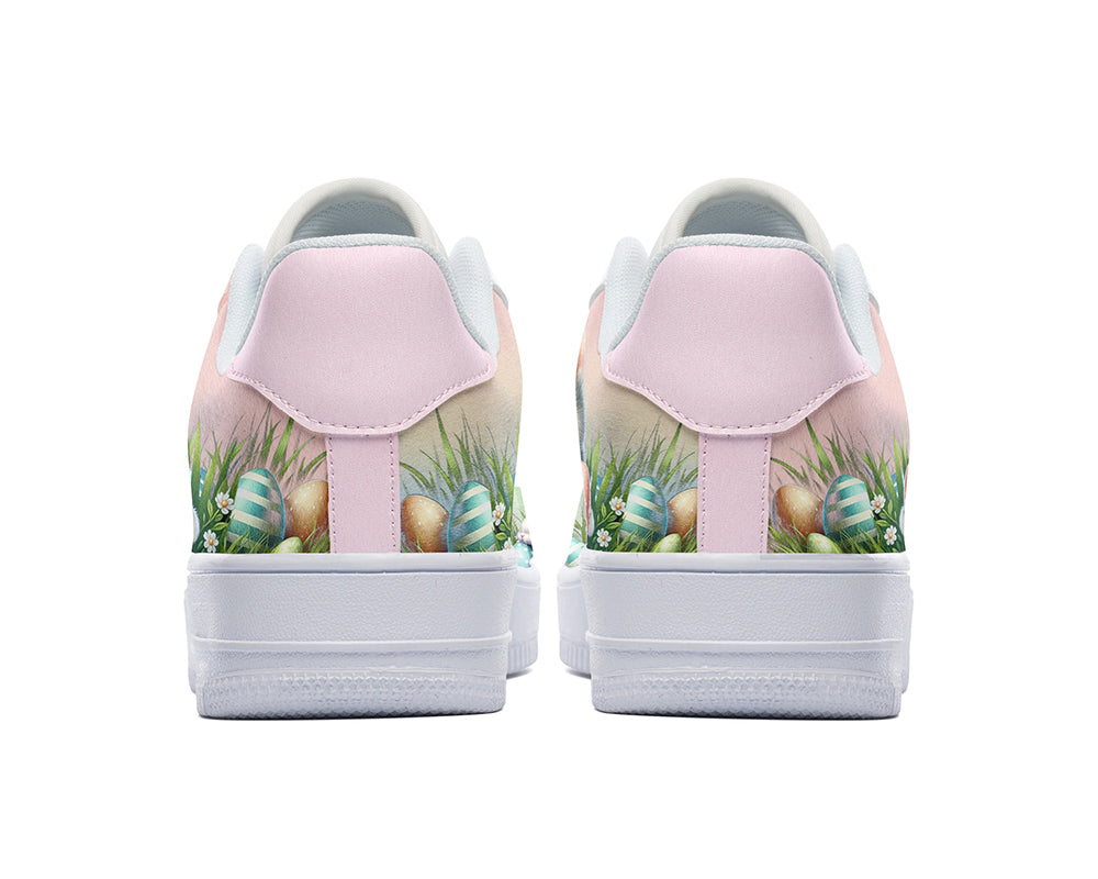 Easter Rabbit Sneakers: Rabbit Pattern Court Sneakers
