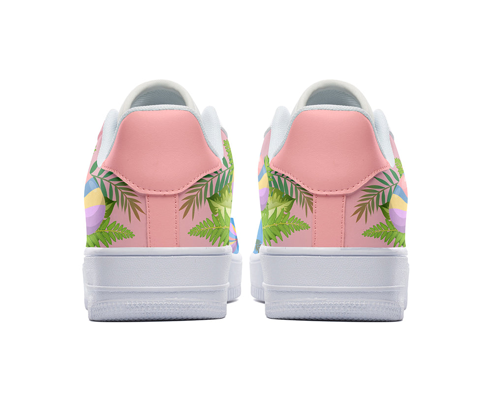 Easter Egg Sneakers: Easter Egg Pattern Court Sneakers