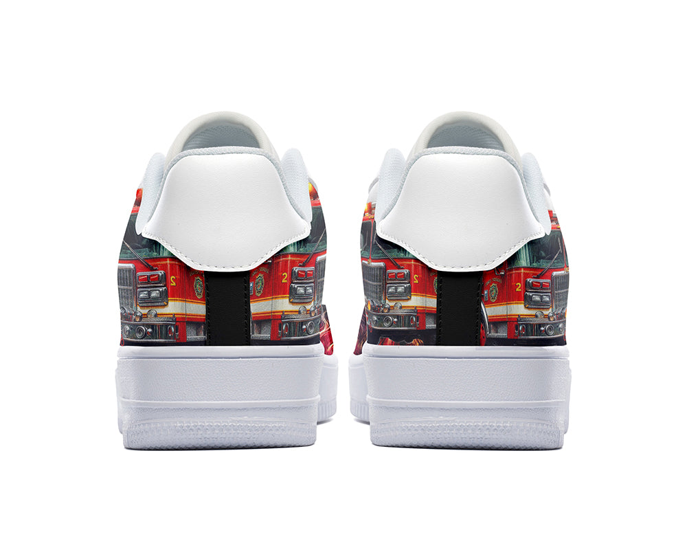 Firefighter Sneakers: Firefighter Illustration Court Sneakers