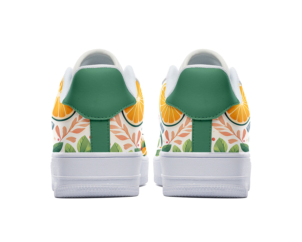 Fruits Sneakers: Fruit Pattern Court Sneakers