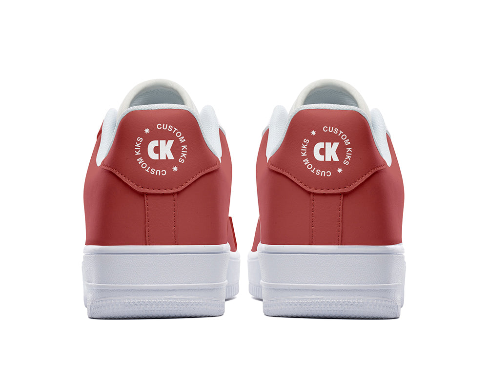 Burgundy Sneakers: Solid Burgundy Court Sneakers