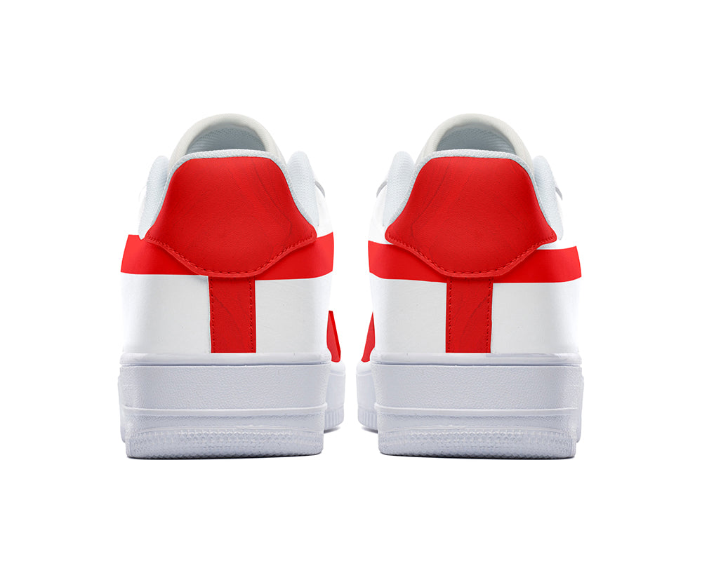 Georgian Flag Sneakers: Georgian Flag Pattern Court Sneakers