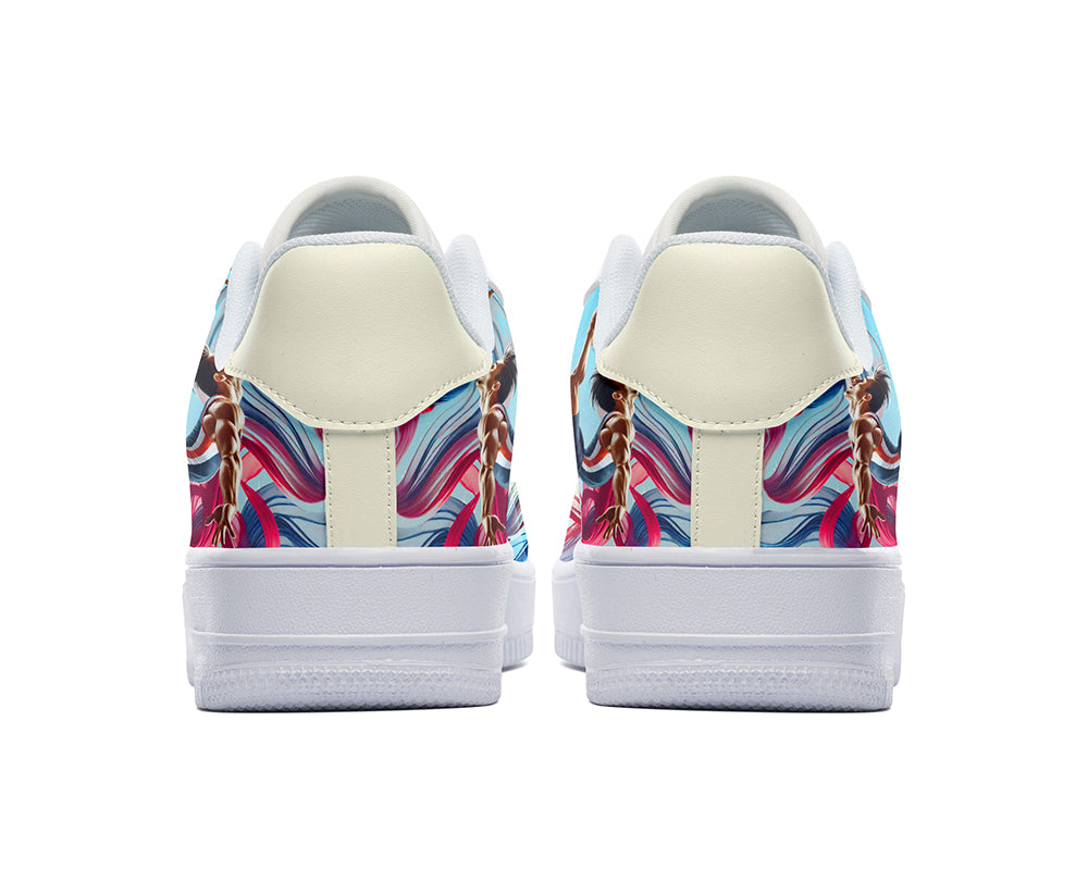 Gymnastics Sneakers: Gymnast Illustration Court Sneakers
