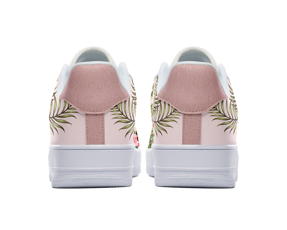 Tropical Bloom Sneakers: Tropical Flowers Court Sneakers