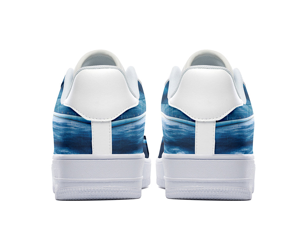 Hockey Sneakers: Hockey Player Ice Rink Scene Court Sneakers