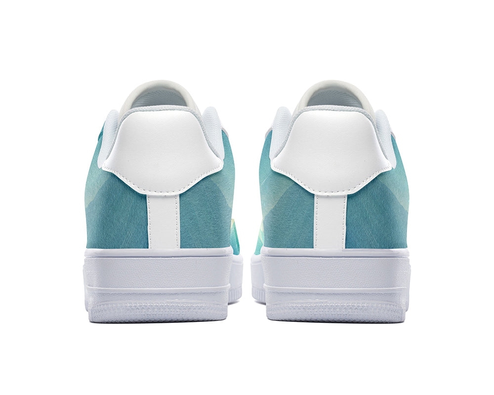 Ice Skating Sneakers: Ice Skater Winter Scene Court Sneakers