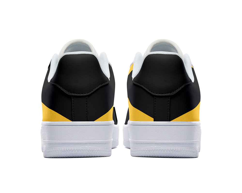 Jamaican Flag Sneakers: Jamaican Flag Pattern Court Sneakers