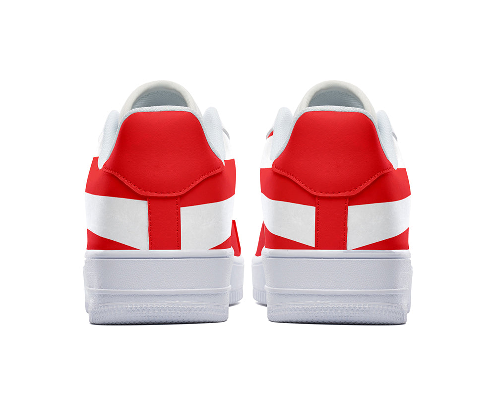 Japan Sneakers: Red Sun Rays Court Sneakers