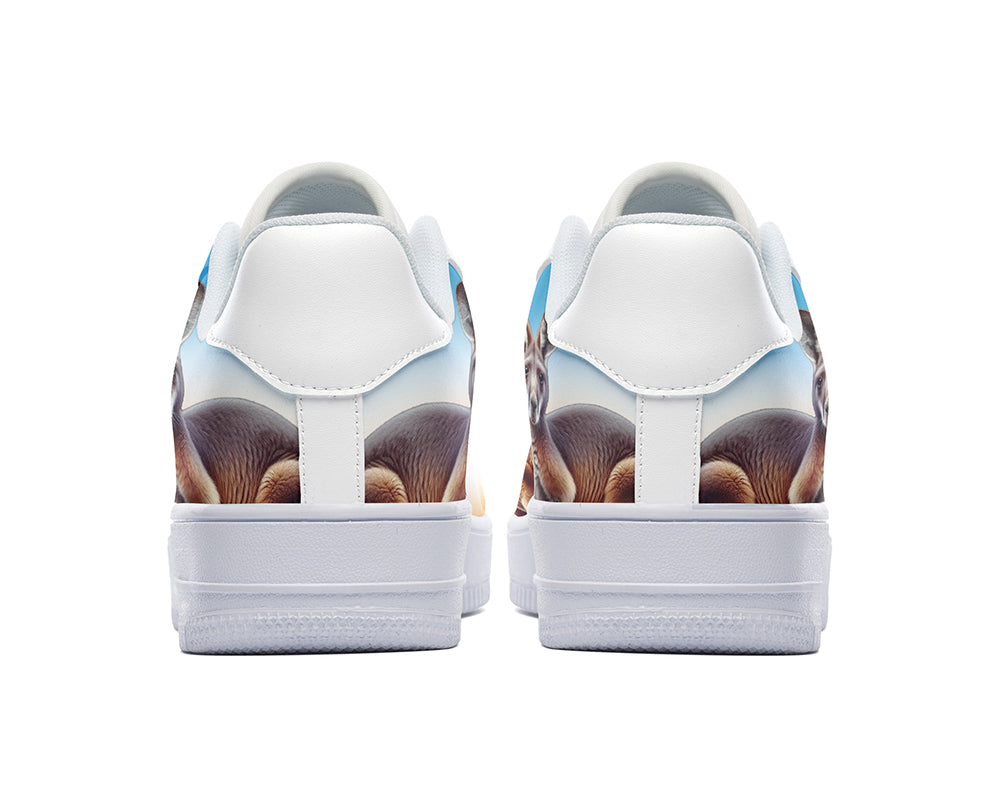Kangaroo Sneakers: Group of Kangaroo Illustration Court Sneakers