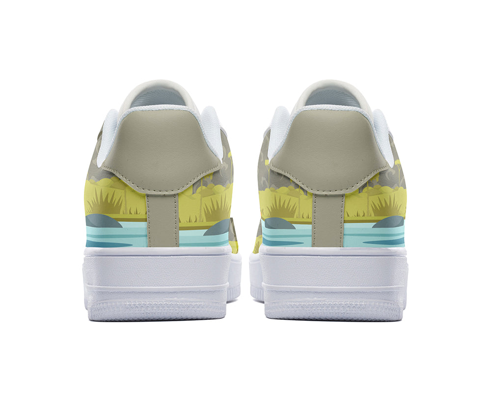 Kayak Sneakers: Kayaking Illustration Court Sneakers