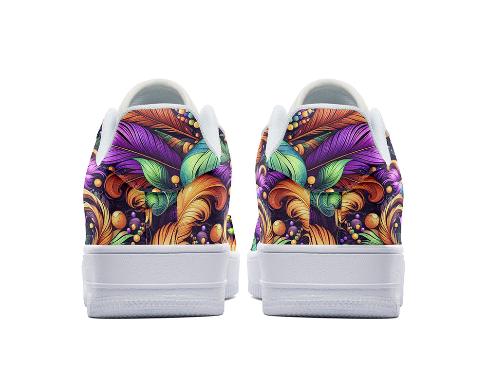 Mardi Gras Sneakers: Mardi Gras Carnival Pattern Court Sneakers