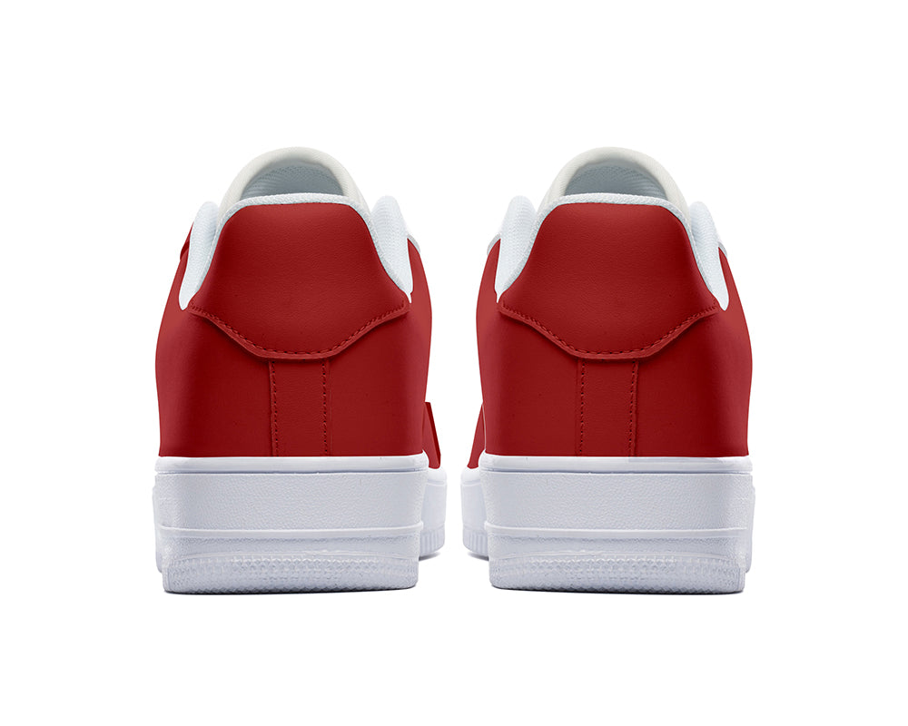 Burgundy Sneakers: Solid Burgundy Court Sneakers