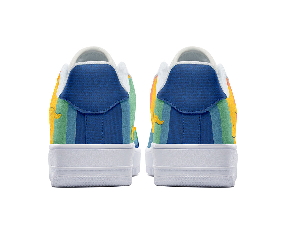 Mother Sneakers: Retro Rainbow Wave Court Sneakers