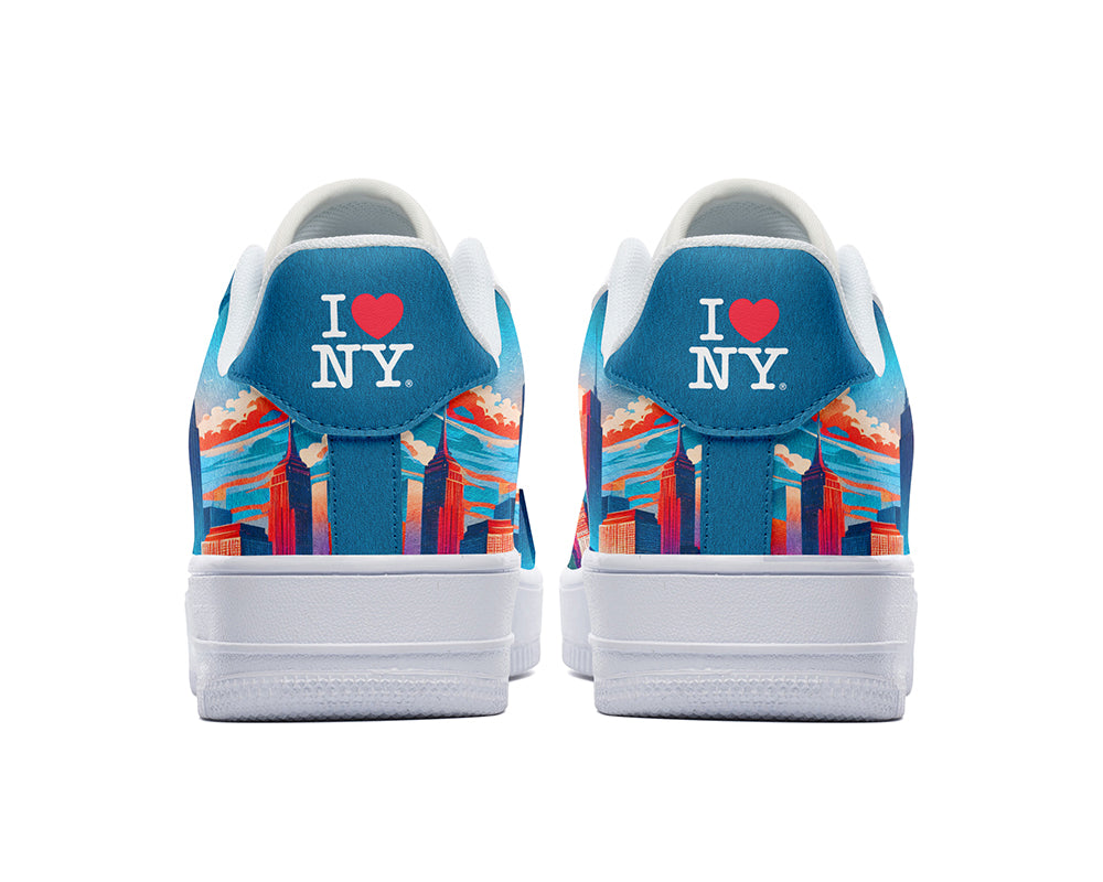 New York Sneakers: New York City Skyline Illustration Court Sneakers