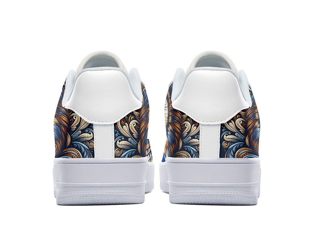 Owl Sneakers: Owl Illustration Court Sneakers