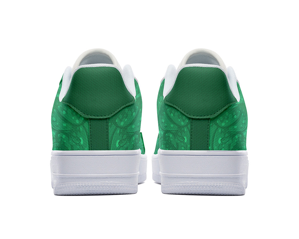 Pickle Sneakers: Cartoon Pickle Pattern Court Sneakers