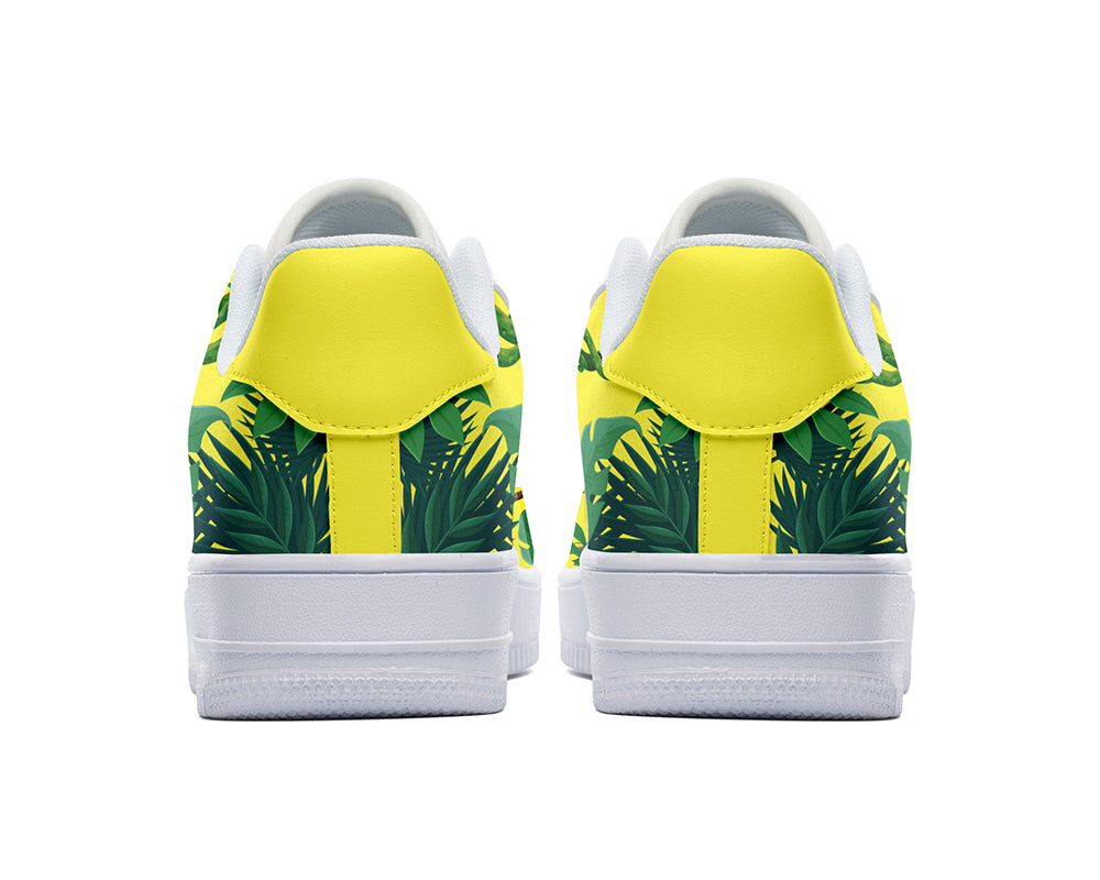 Plant Sneakers: Plant Pattern Court Sneakers