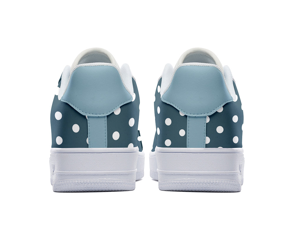 Teal Polka Dots Sneakers