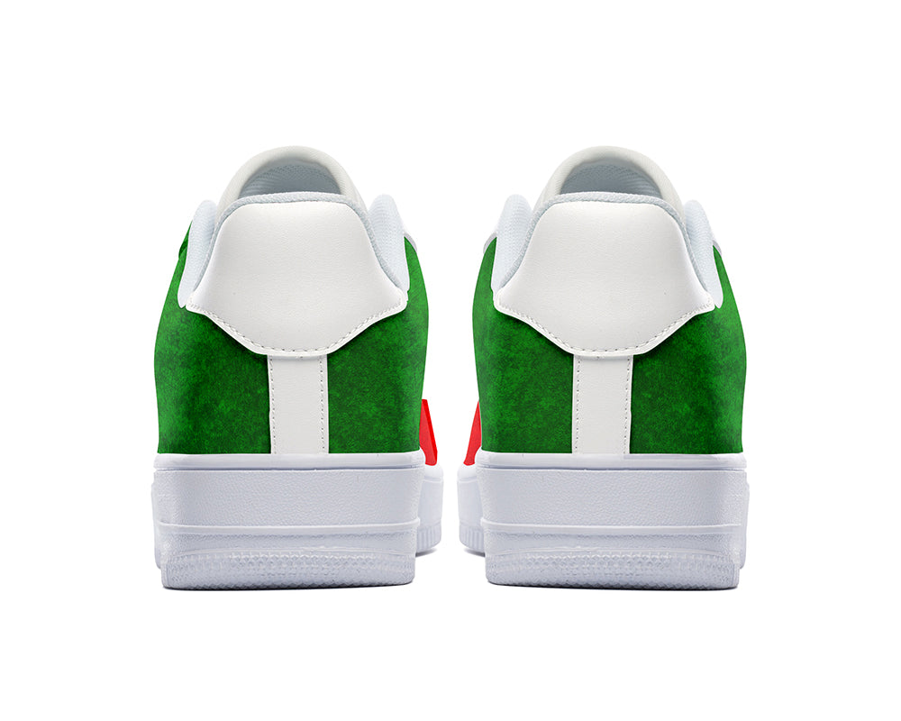 Portuguese Flag Sneakers: Portuguese Flag Pattern Court Sneakers