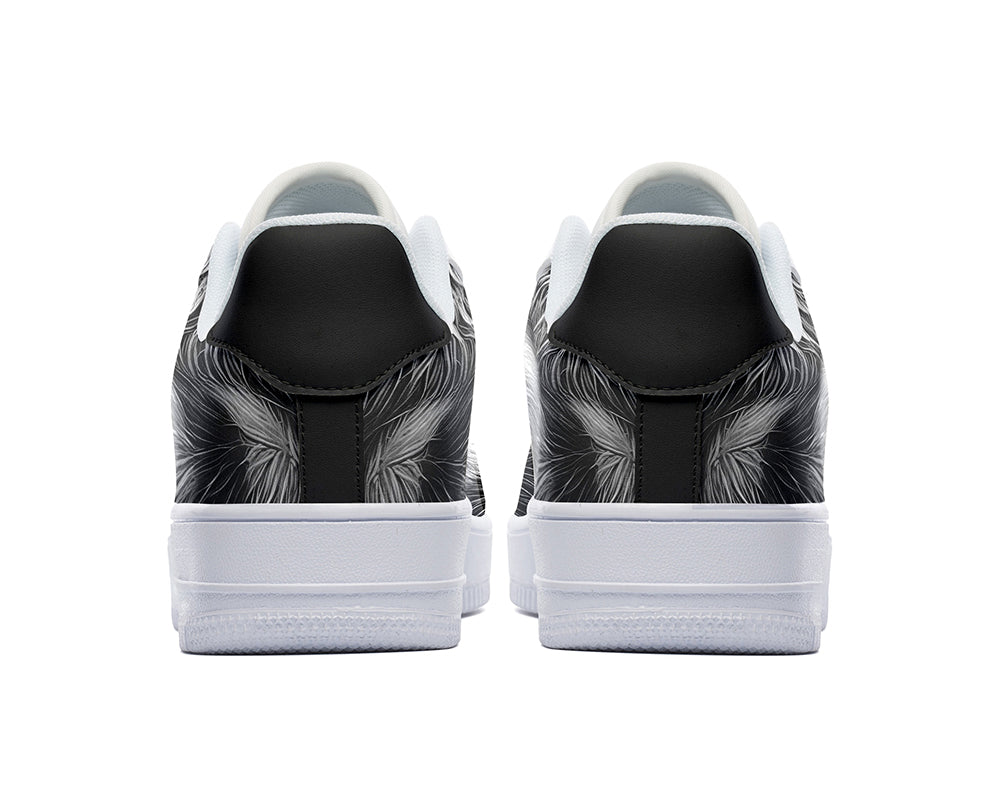 Raccoon Sneakers: Raccoon Illustration Court Sneakers