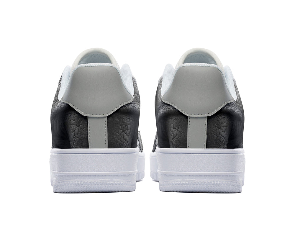 Rhino Sneakers: Rhino Skin Pattern Court Sneakers