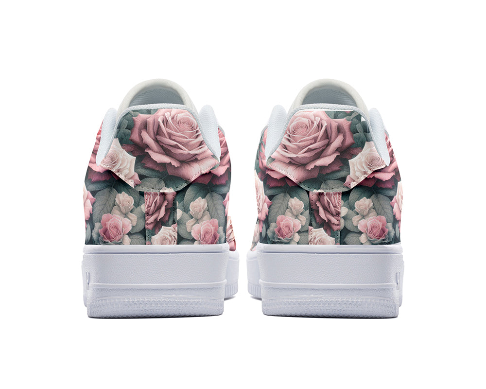 Custom Kiks_ Pink Rose Sneakers_elegance_romance
