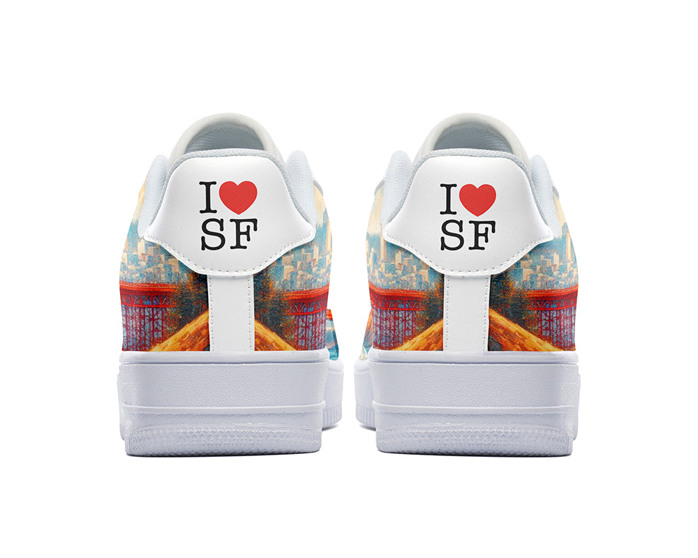 San Francisco Sneakers: San Francisco City Illustration Court Sneakers