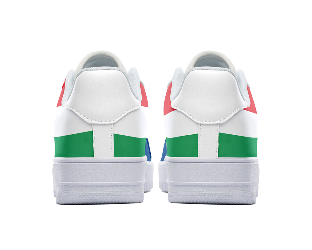 Seychelles Flag Sneakers: Seychelles Flag Pattern Court Sneakers