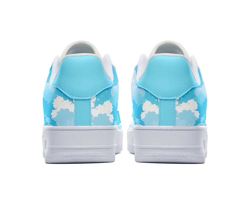 Sky Sneakers: Sky Cloud Illustration Court Sneakers