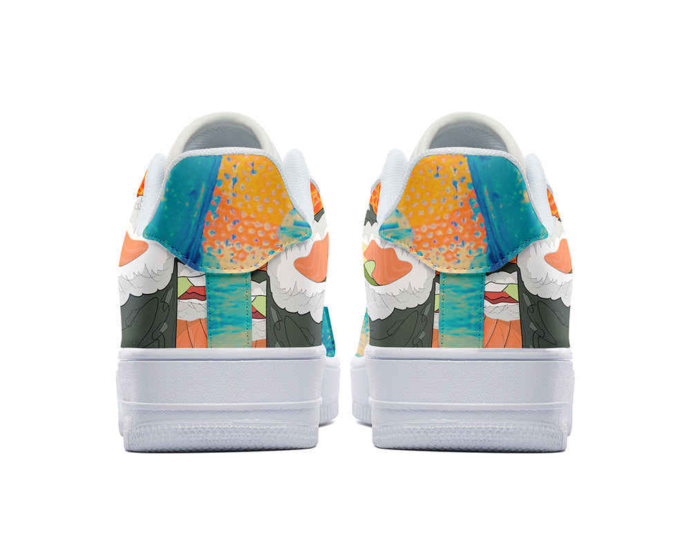 Sushi Sneakers: Sushi Pattern Court Sneakers