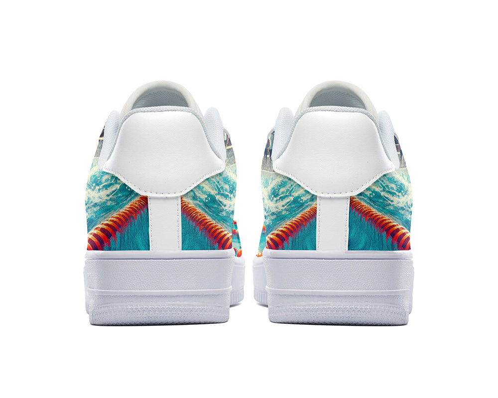 Swimming Sneakers: Swimmer Illustration Court Sneakers