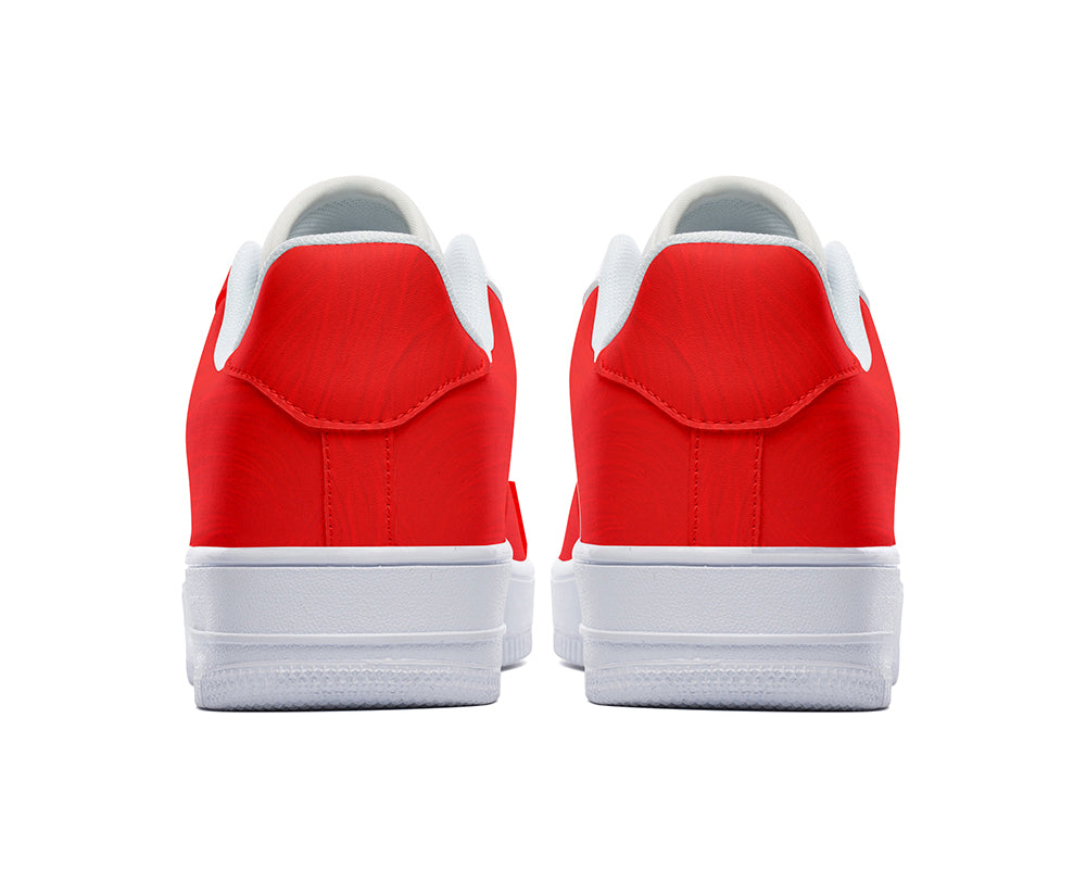 Swiss Flag Sneakers: Swiss Flag Pattern Court Sneakers