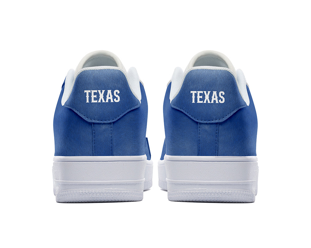 Texas Sneakers: Texas State Flag Pattern Court Sneakers