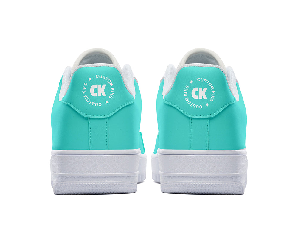Turquoise Sneakers: Solid Turquoise Court Sneakers