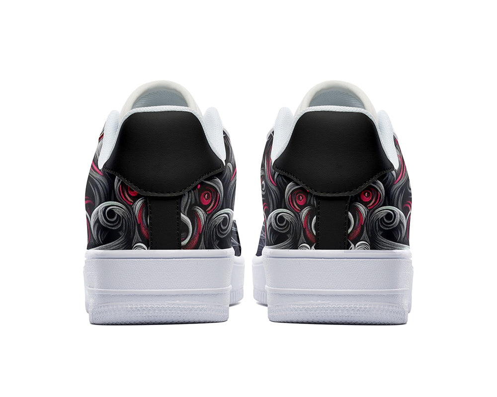 Vampire Sneakers: Vampire Illustration Court Sneakers