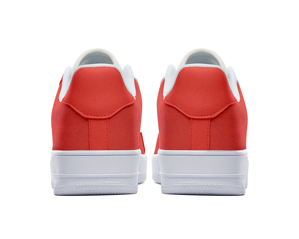 Vietnam Flag Sneakers: Vietnam Flag Pattern Court Sneakers