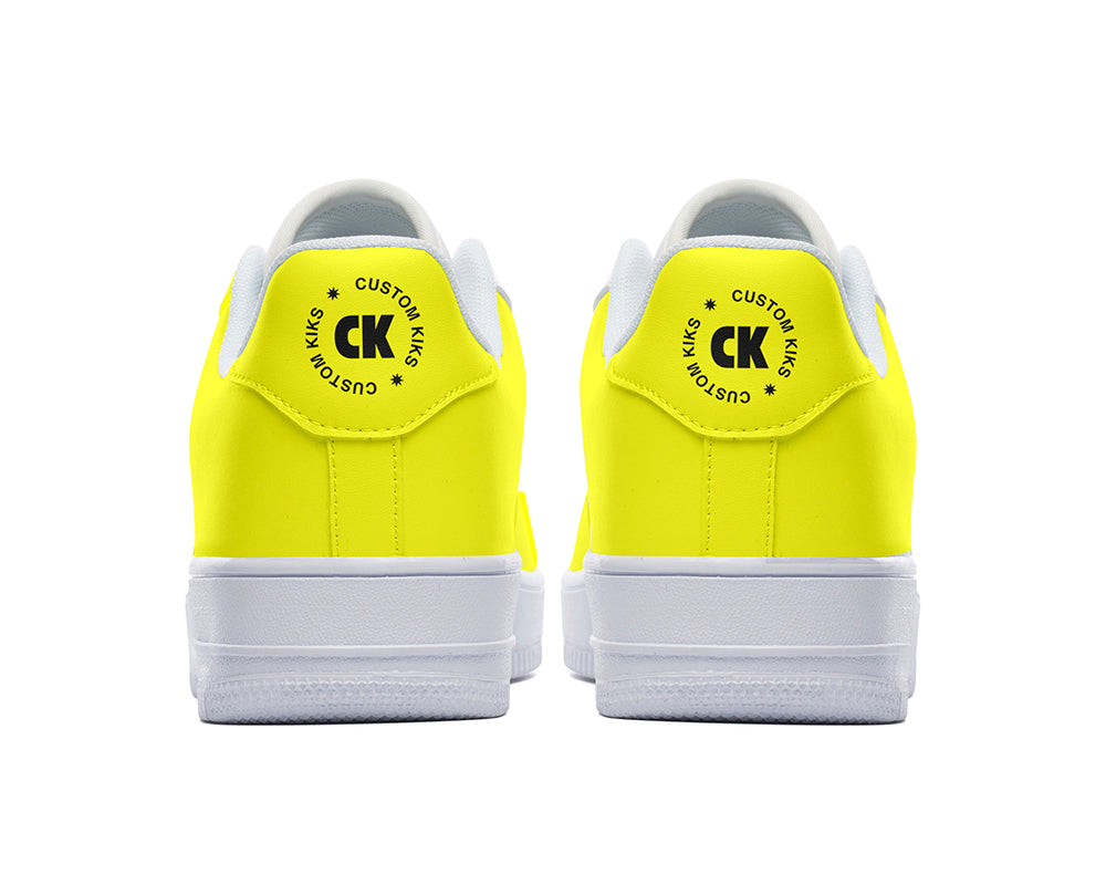 Yellow Sneakers: Solid Yellow Court Sneakers