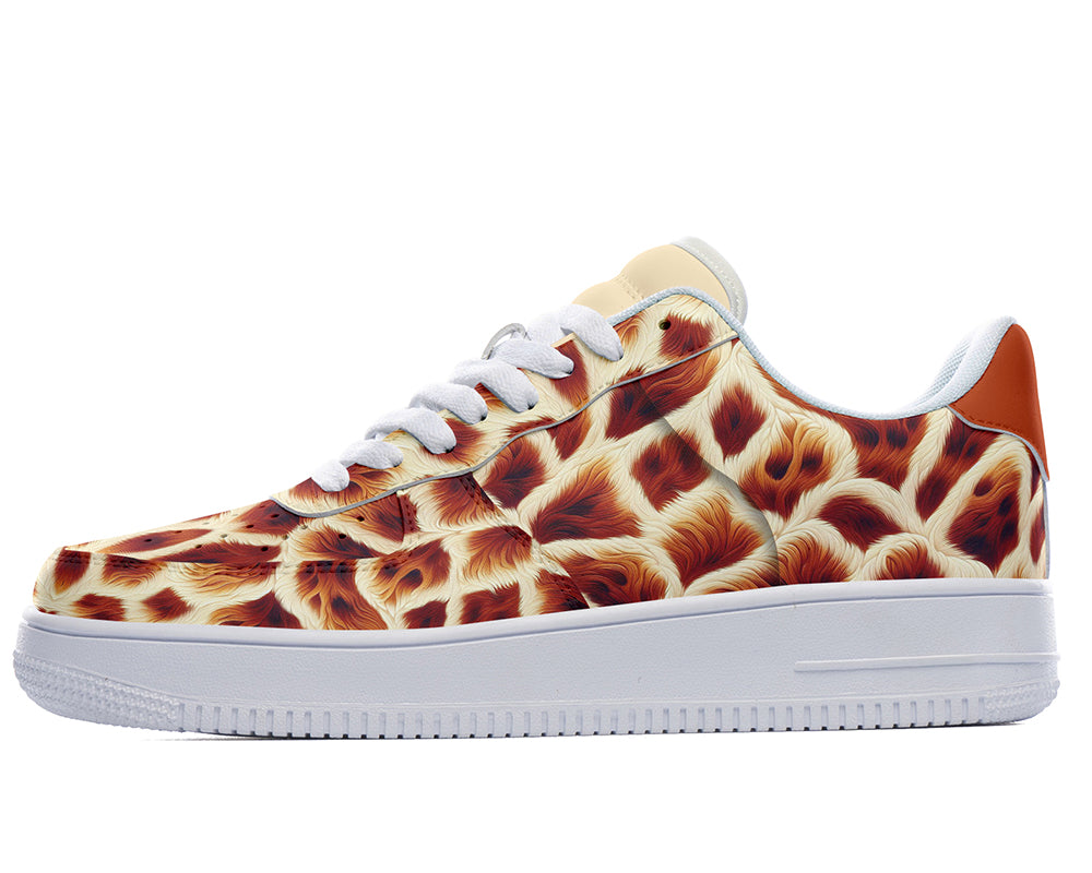 Giraffe Print Sneakers: Safari Animal Pattern Court Sneakers