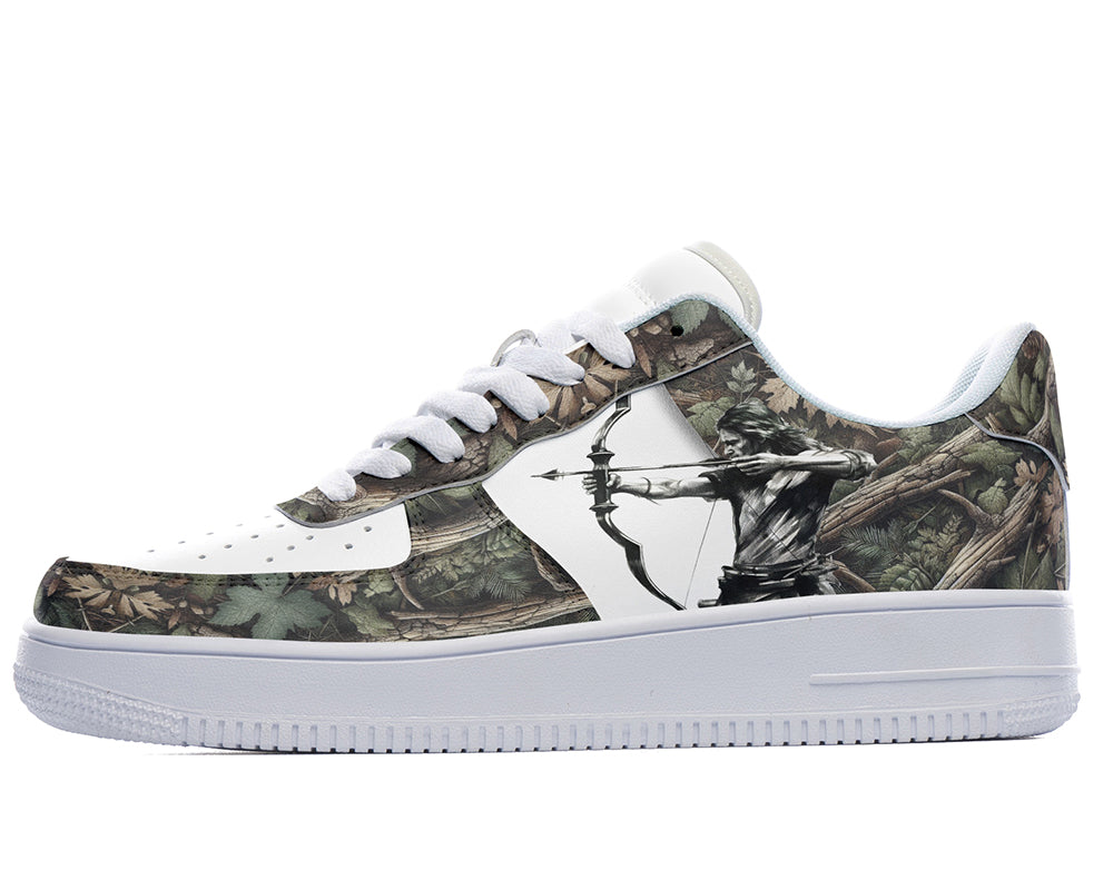 Archery Sneakers: Archer Illustration Court Sneakers