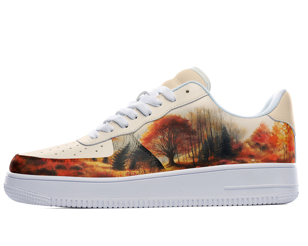 Fall Sneakers: Fall Illustration Court Sneakers