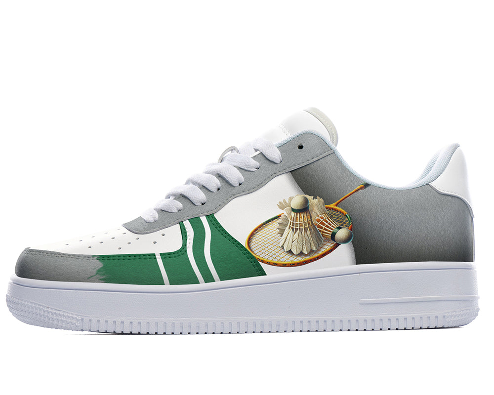 Badminton Sneakers: Badminton Racket Illustration Court Sneakers