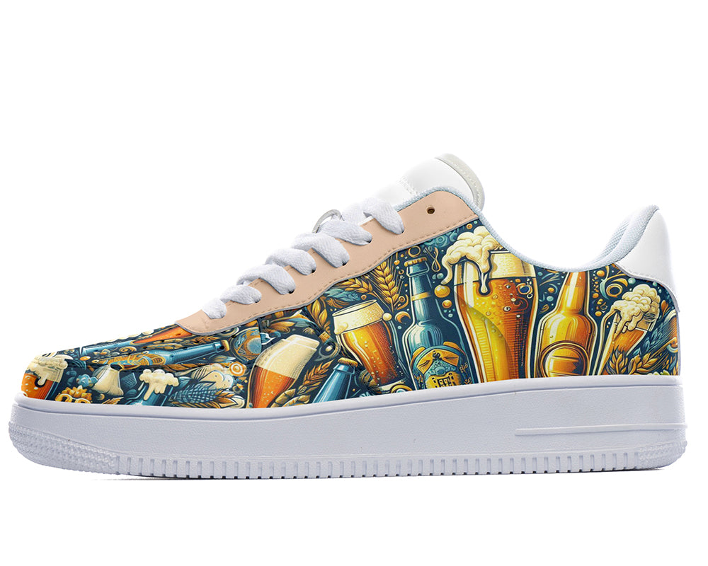 Beer Sneakers: Beer Illustration Court Sneakers