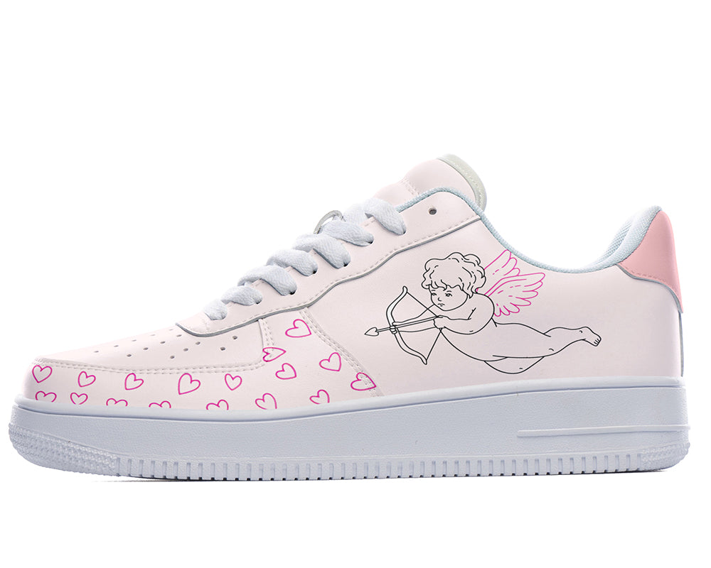 Cupid Sneakers: Cupid Pattern Court Sneakers