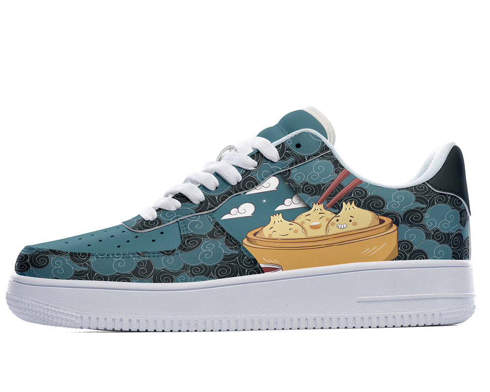Dumpling Sneakers: Dumpling Pattern Court Sneakers