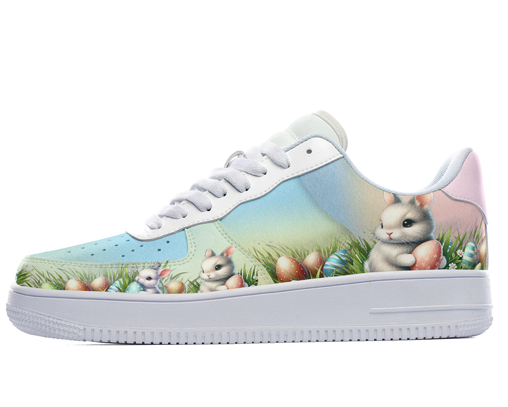 Easter Rabbit Sneakers: Rabbit Pattern Court Sneakers