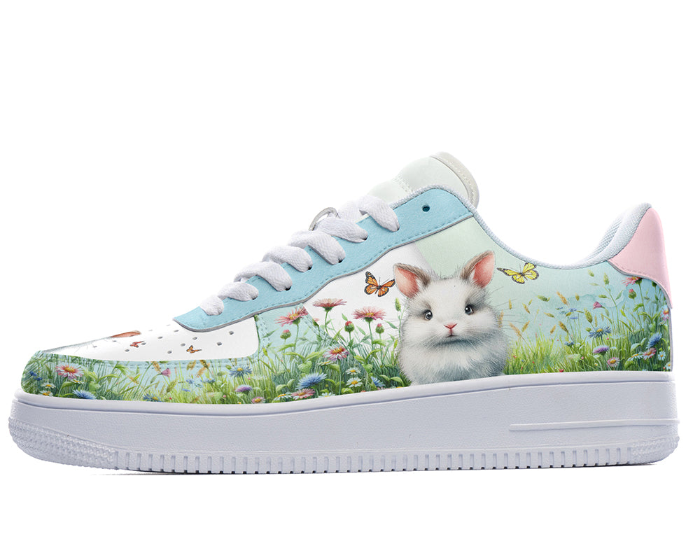 Easter Bunny Sneakers: Easter Bunny Pattern Court Sneakers