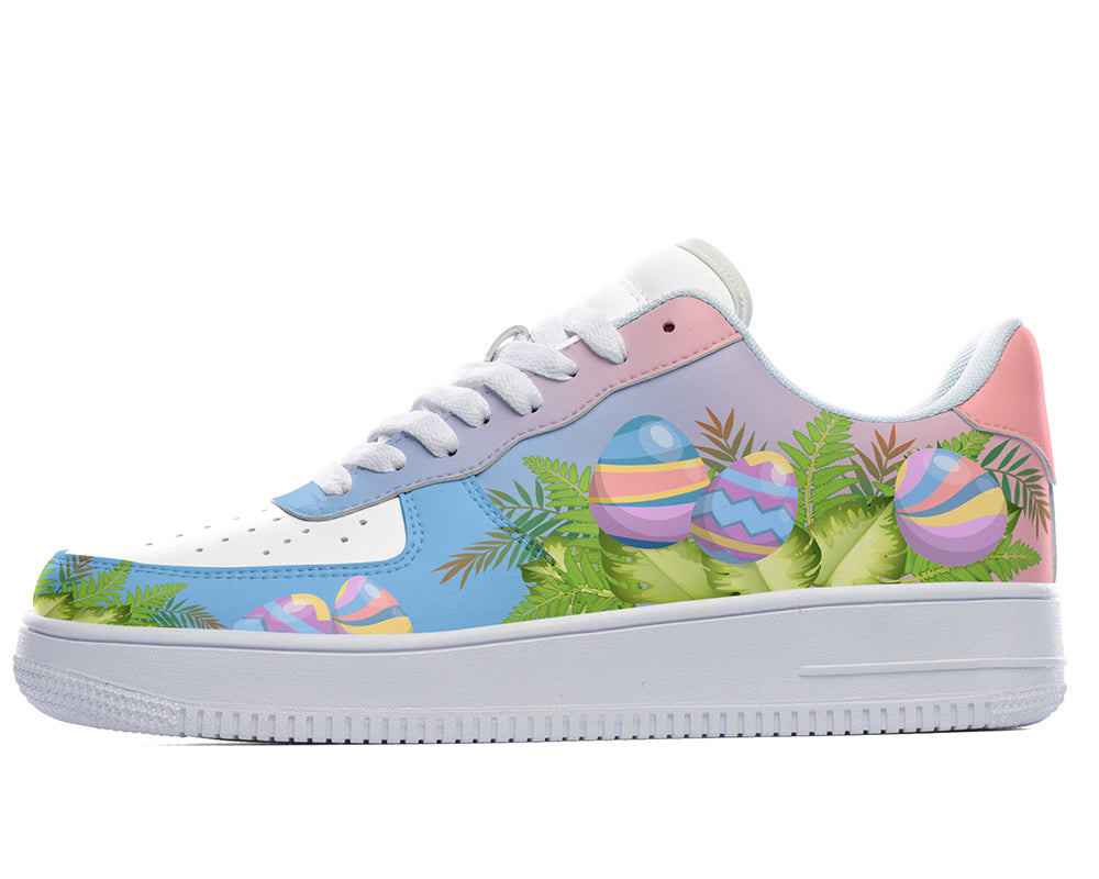 Easter Egg Sneakers: Easter Egg Pattern Court Sneakers