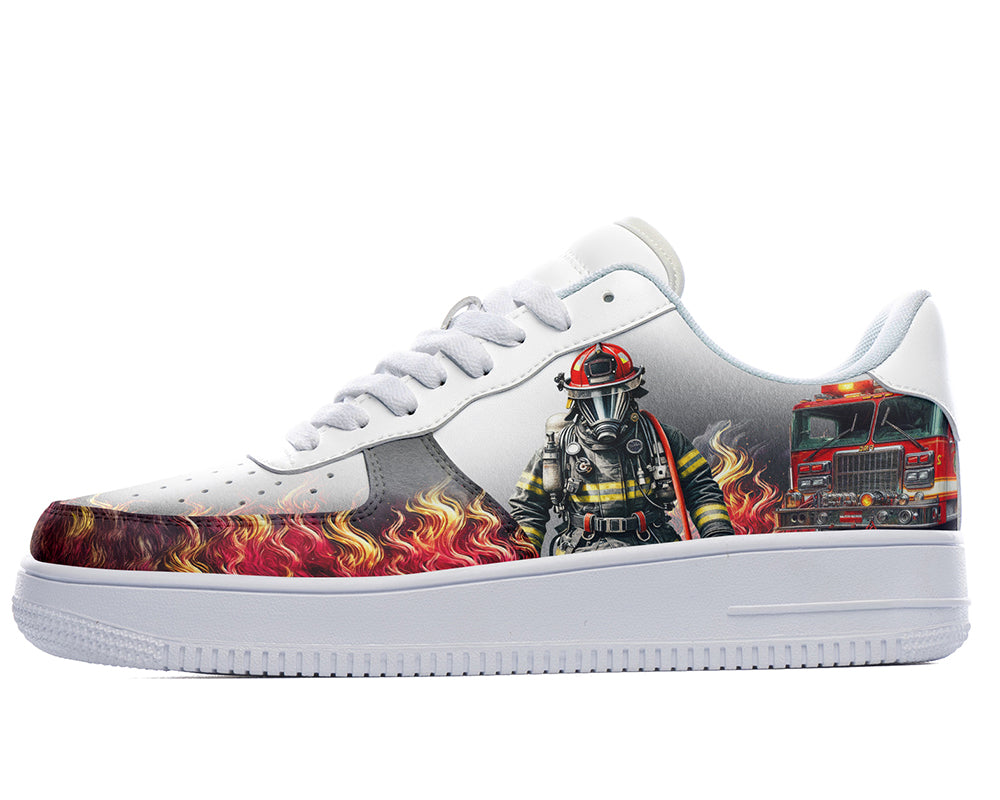 Firefighter Sneakers: Firefighter Illustration Court Sneakers