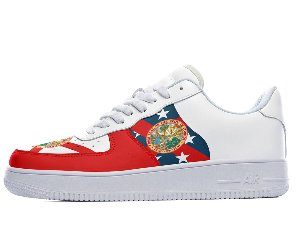 Florida Sneakers: Florida State Flag Pattern Court Sneakers