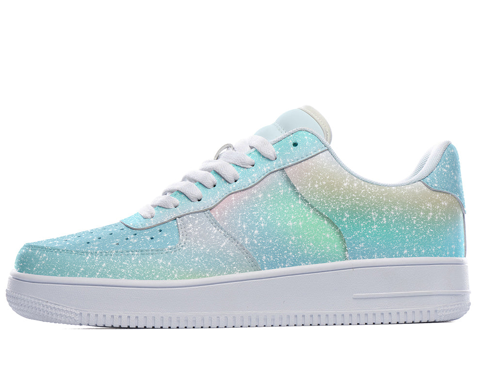Glitter Sneakers: Glitter Pattern Court Sneakers